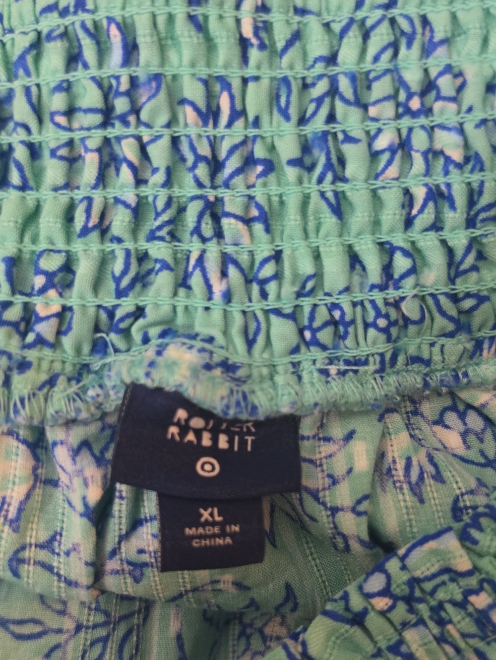 Roller Rabbit Women's Garden Floral/Bouquet Tiered Mini Skirt Teal - Picture 5 of 6
